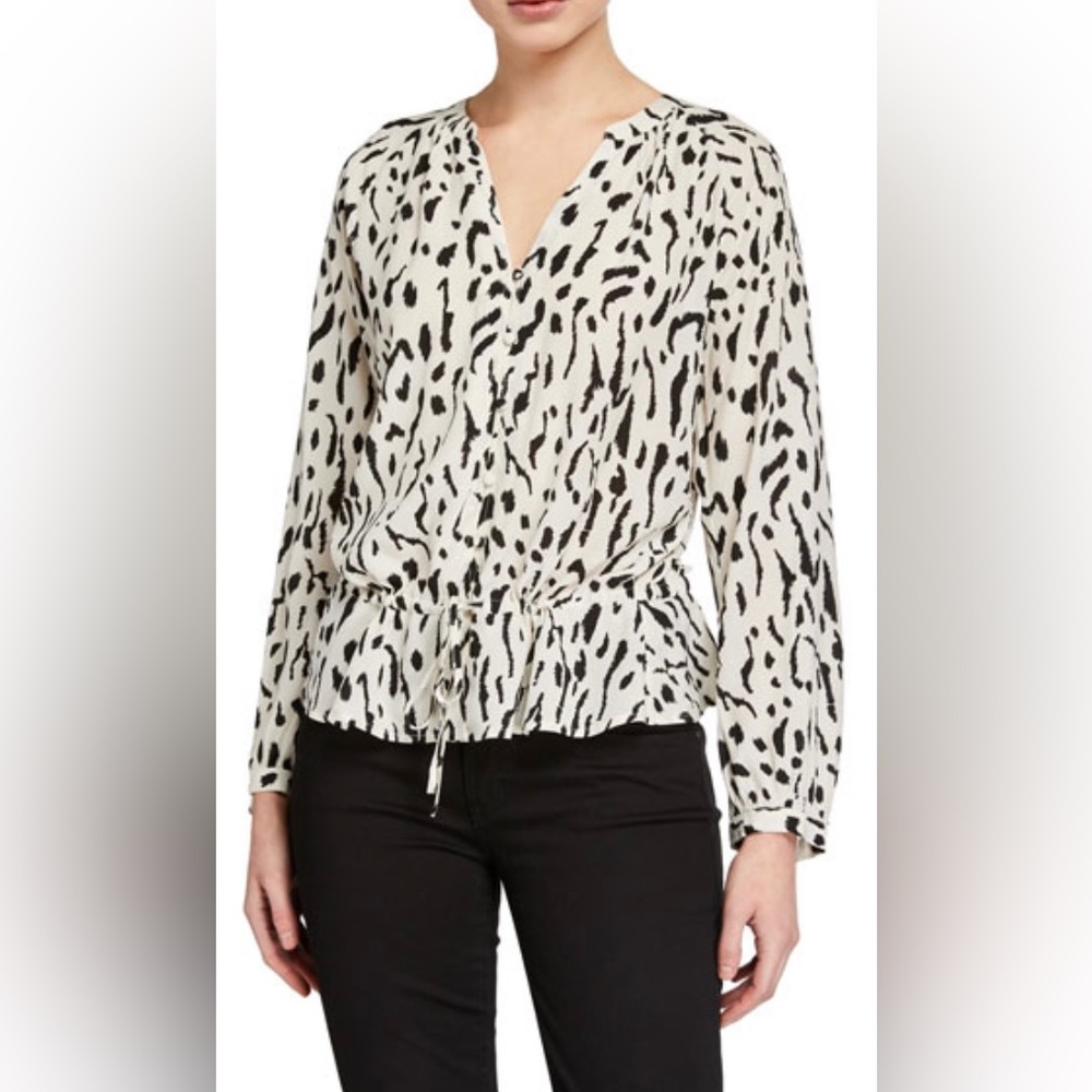 Rails Marti Printed Button-Front Long-Sleeve Blouse